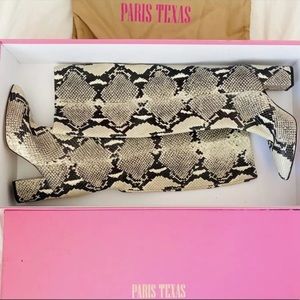 $780 Paris Texas Snake Skin Print Leather Boot 36.5 6.5